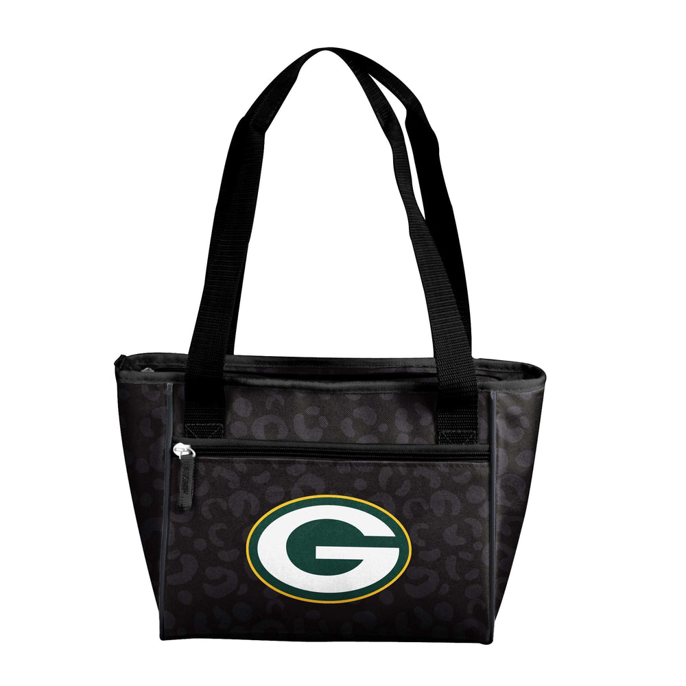 Green Bay Packers Leopard Print 16 Can Cooler Tote - Logo Brands - Flyclothing LLC