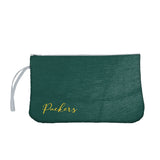 Green Bay Packers Script Crosshatch Wristlet - Logo Brands - Flyclothing LLC
