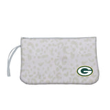Green Bay Packers Leopard Print Wristlet - Logo Brands - Flyclothing LLC
