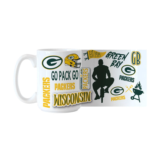 Green Bay Packers 15oz Native Sublimated Mug - Logo Brands - Flyclothing LLC