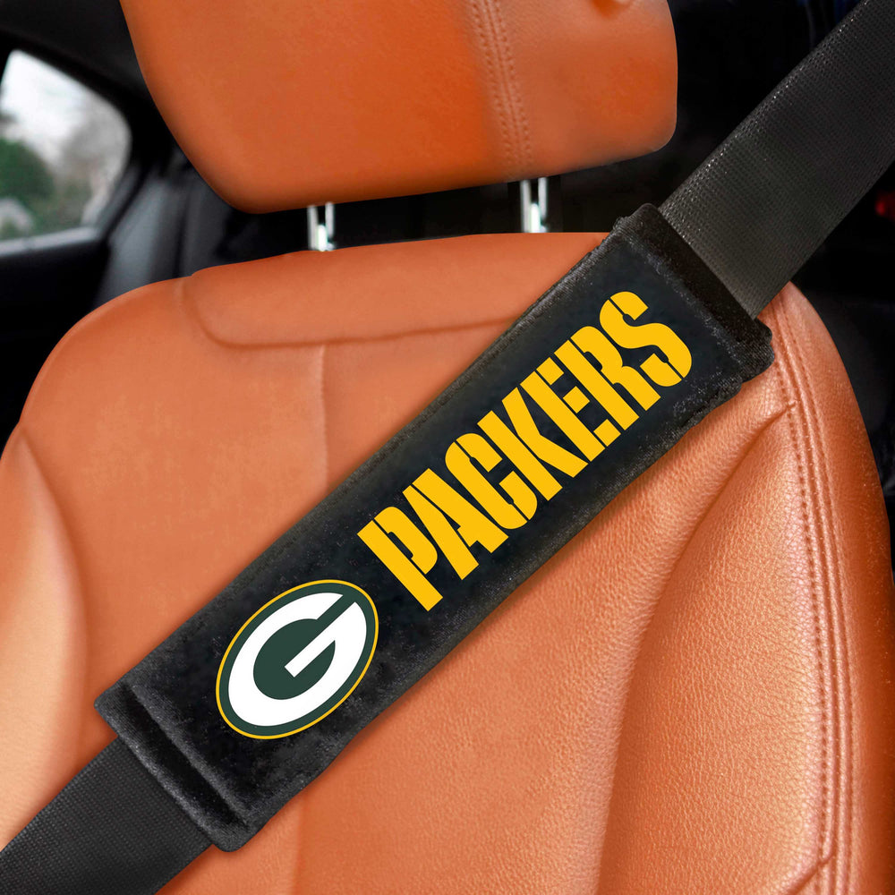 NFL - Green Bay Packers Embroidered Seatbelt Pad - Pair - Logo Brands - Flyclothing LLC