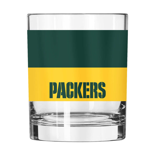 Green Bay Packers 14oz Two Tone Colorblock Rocks Glass - Logo Brands - Flyclothing LLC