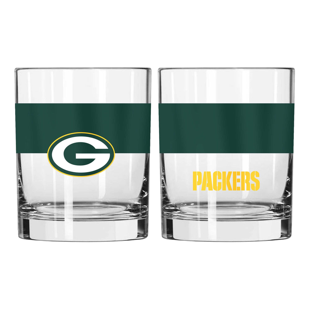 Green Bay Packers 14oz Colorblock Rocks Glass - Logo Brands - Flyclothing LLC