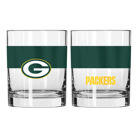 Green Bay Packers 14oz Colorblock Rocks Glass - Logo Brands - Flyclothing LLC