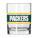 Green Bay Packers 14oz Stripe Rocks Glass - Logo Brands - Flyclothing LLC