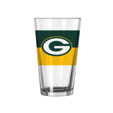 Green Bay Packers 16oz Two Tone Colorblock Pint Glass - Logo Brands - Flyclothing LLC