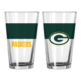 Green Bay Packers 16oz Colorblock Pint Glass - Logo Brands - Flyclothing LLC