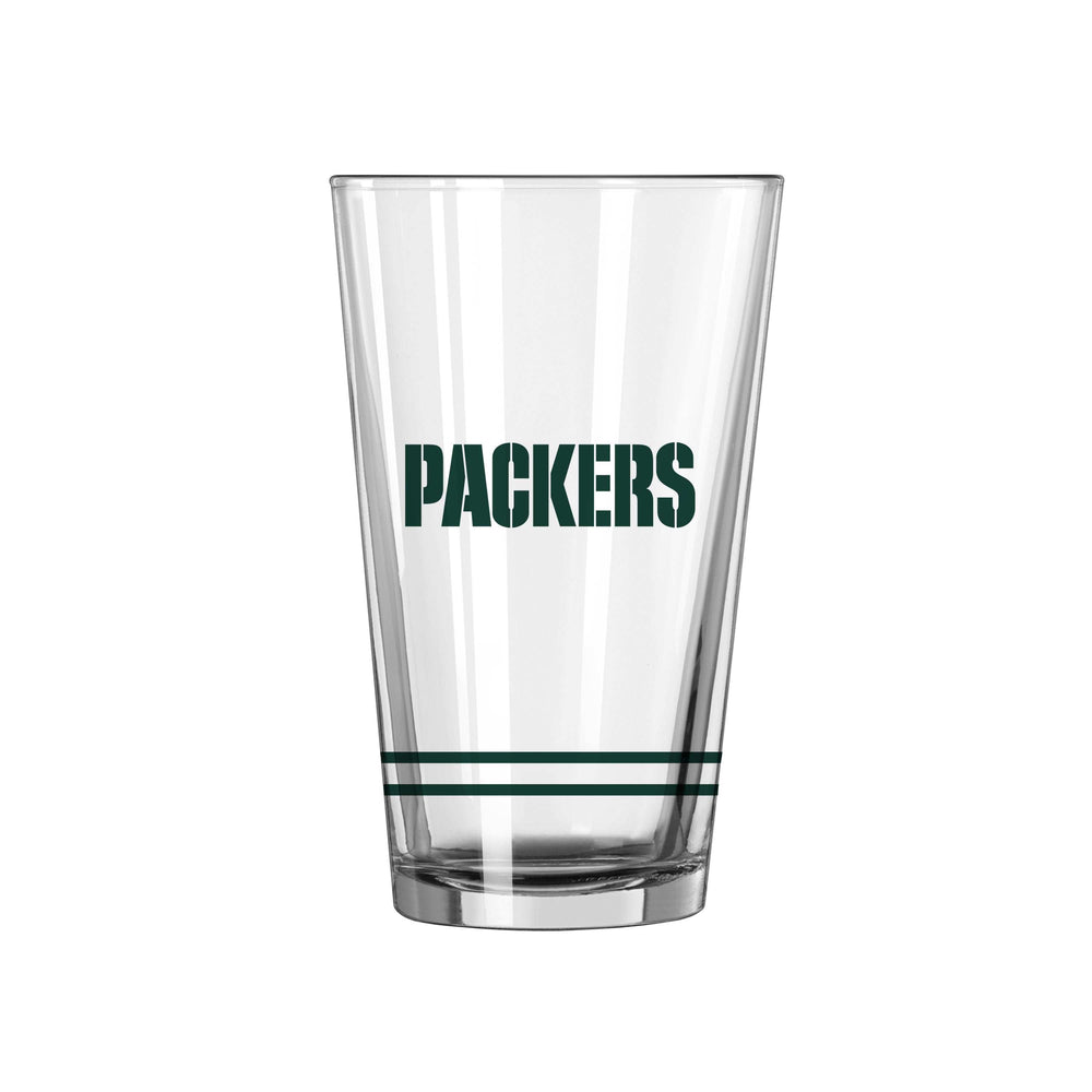 Green Bay Packers 16oz Flipside White Pint Glass - Logo Brands - Flyclothing LLC