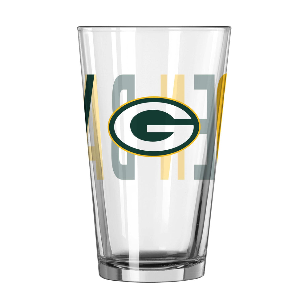 Green Bay Packers 16oz Overtime Pint Glass - Logo Brands - Flyclothing LLC