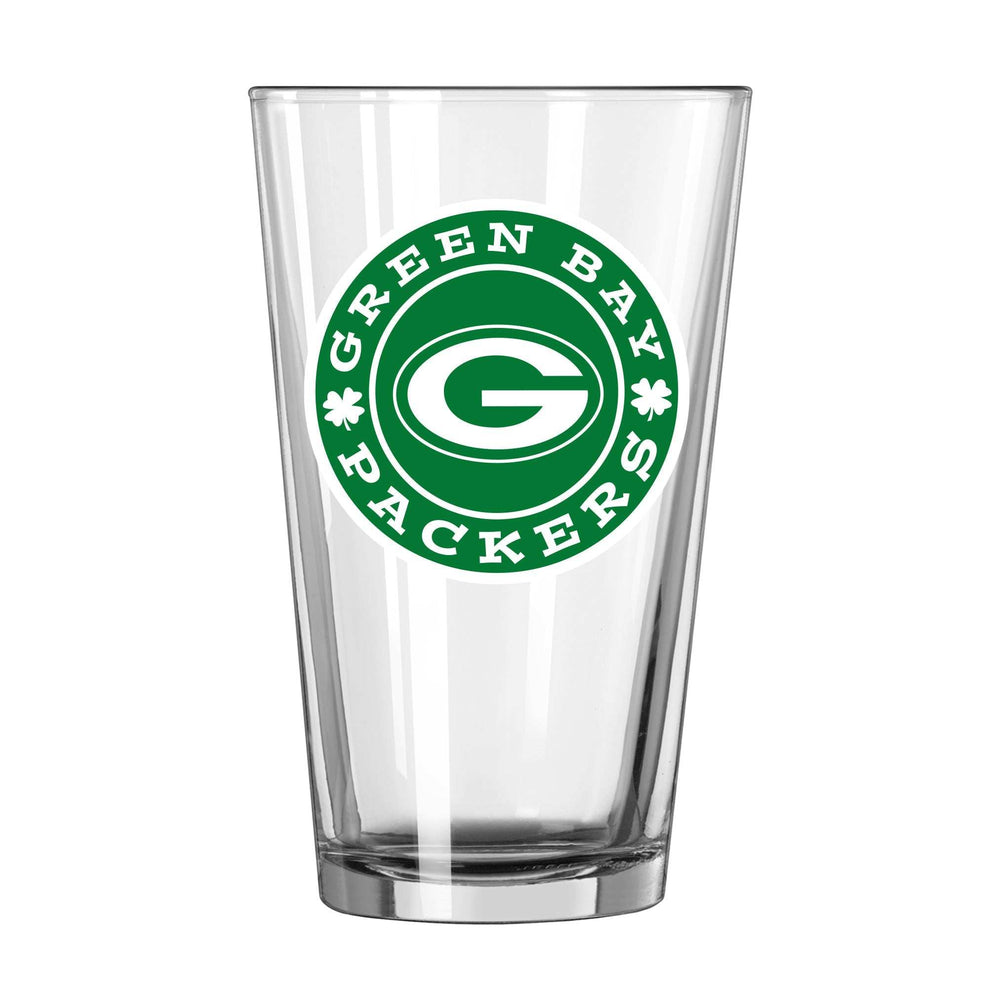 Green Bay Packers 16oz St. Patrick's Day Pint Glass - Logo Brands - Flyclothing LLC