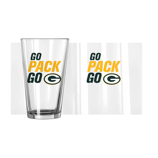 Green Bay Packers 16oz Slogan Pint Glass - Logo Brands - Flyclothing LLC