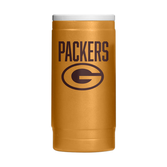 Green Bay Packers Huddle Powder Coat Slim Can Coolie - Logo Brands - Flyclothing LLC