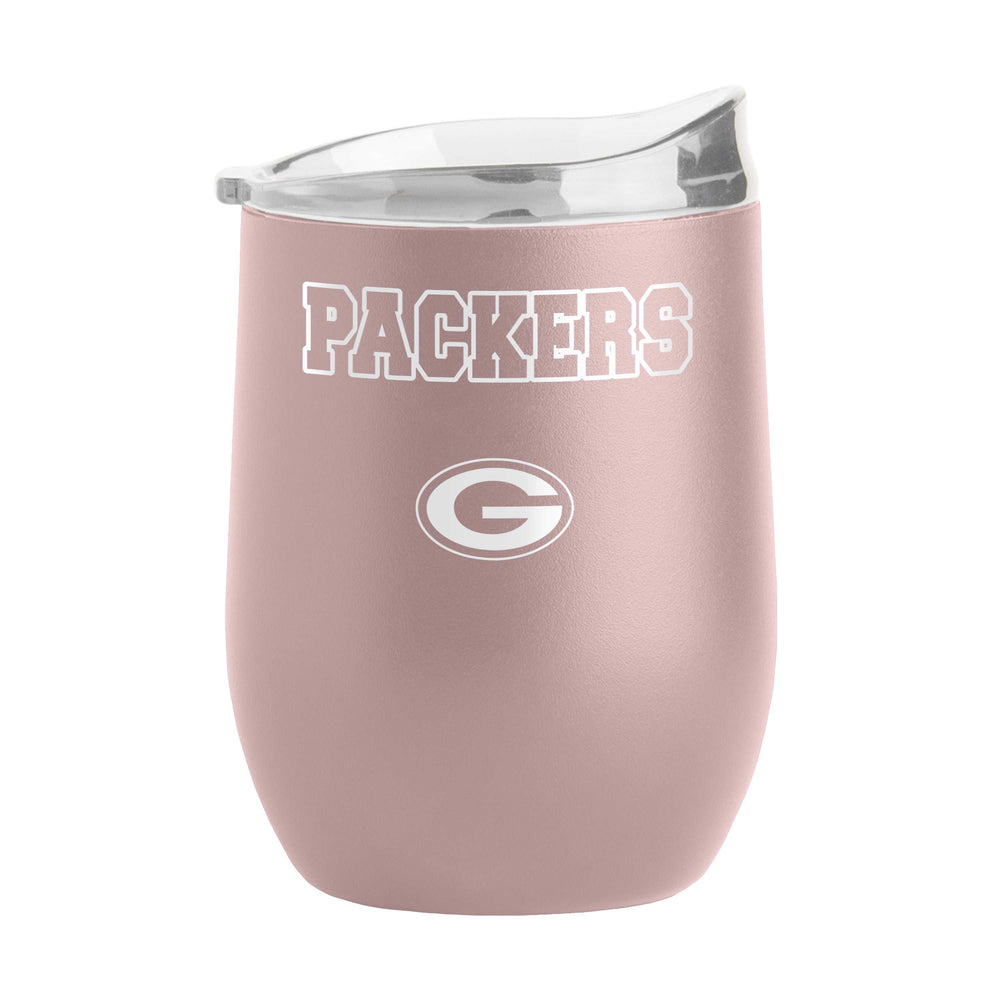 Green Bay Packers 16oz Stencil Powder Coat Curved Beverage - Logo Brands - Flyclothing LLC