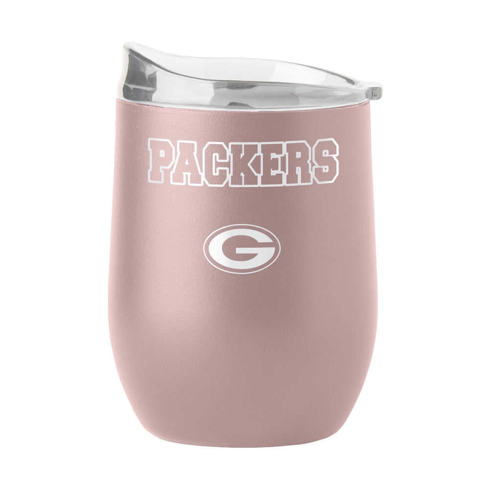 Green Bay Packers 16oz Stencil Powder Coat Curved Beverage - Logo Brands - Flyclothing LLC