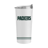 Green Bay Packers 20oz Flipside White Powder Coat Tumbler - Logo Brands - Flyclothing LLC