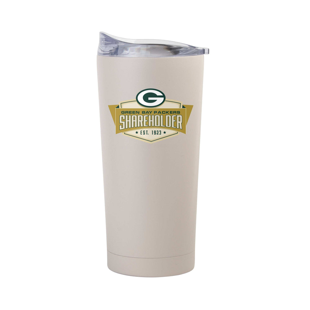 Green Bay Packers Shareholders 20oz Sand Powder Coat Tumbler - Logo Brands - Flyclothing LLC
