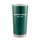 Green Bay Packers 20oz Retro Stainless Steel Tumbler - Logo Brands - Flyclothing LLC