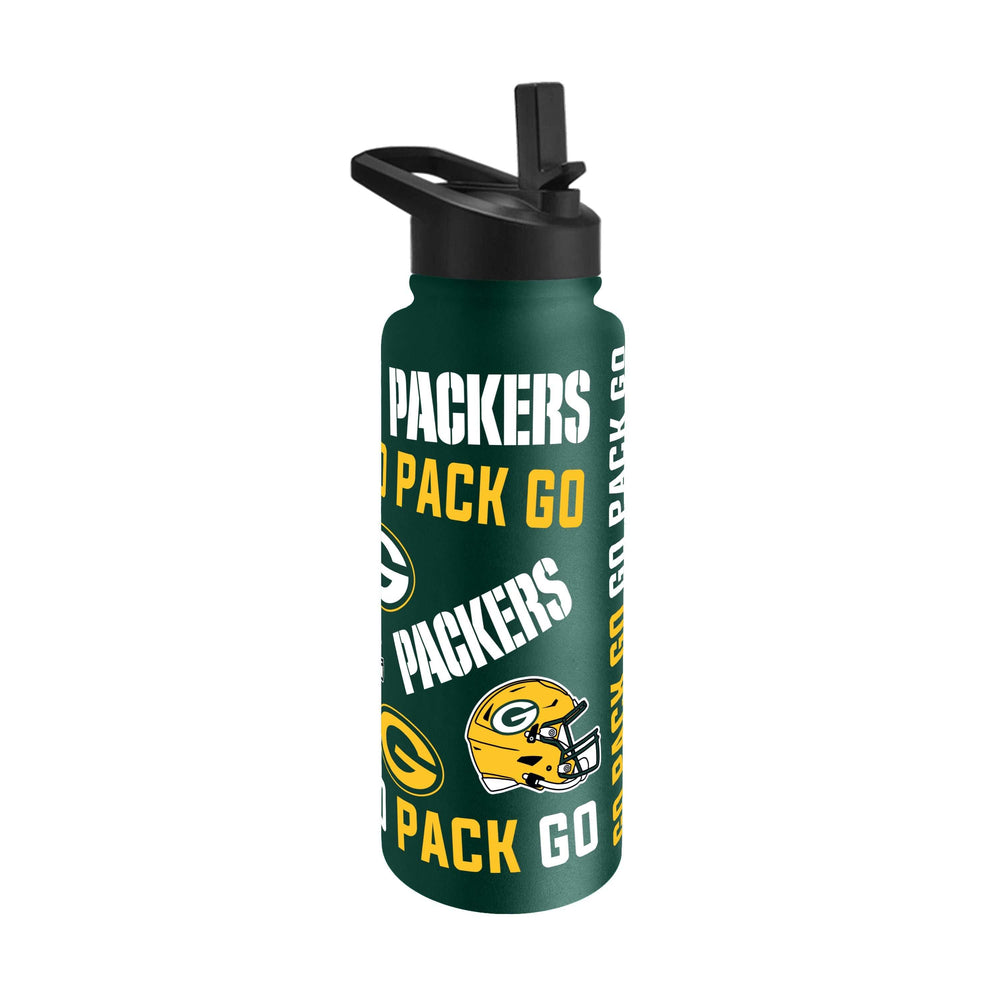Green Bay Packers 34oz Native Quencher Bottle - Logo Brands - Flyclothing LLC