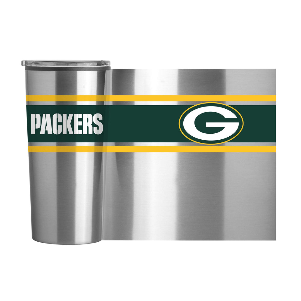 Green Bay Packers Stripe 20 oz Fusion Tumbler - Logo Brands - Flyclothing LLC