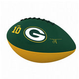 Green Bay Packers Jordan Love Junior Size Rubber Football - Logo Brands - Flyclothing LLC