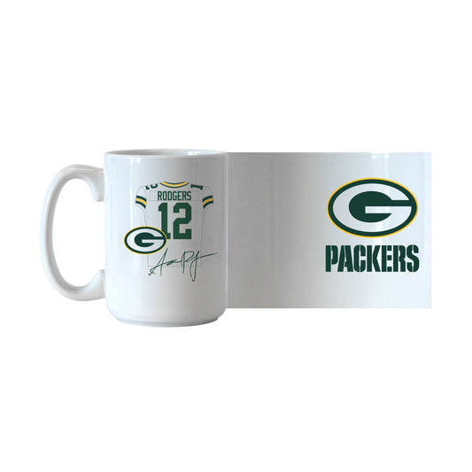 Aaron Rodgers Jersey 15oz Sublimated Mug - Logo Brands - Flyclothing LLC