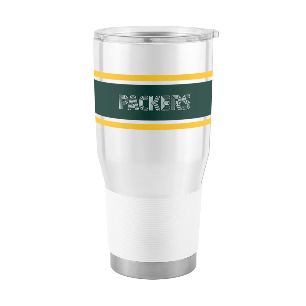 Green Bay Packers Throwback 30oz Stripe Stainless Steel Tumbler - Logo Brands - Flyclothing LLC