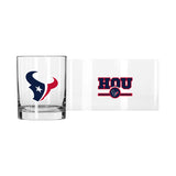 Houston Texans 14oz Letterman Rocks Glass - Logo Brands - Flyclothing LLC