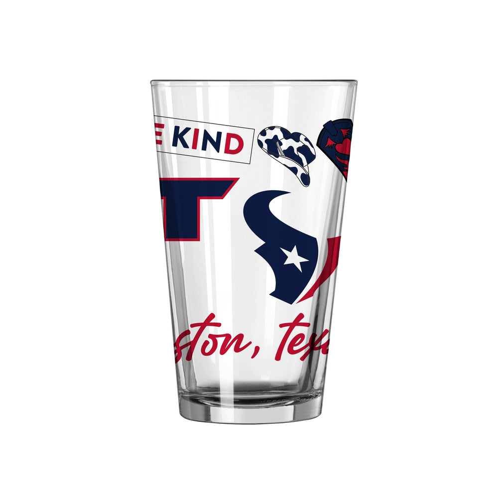 Houston Texans 16oz Native Pint Glass - Logo Brands - Flyclothing LLC
