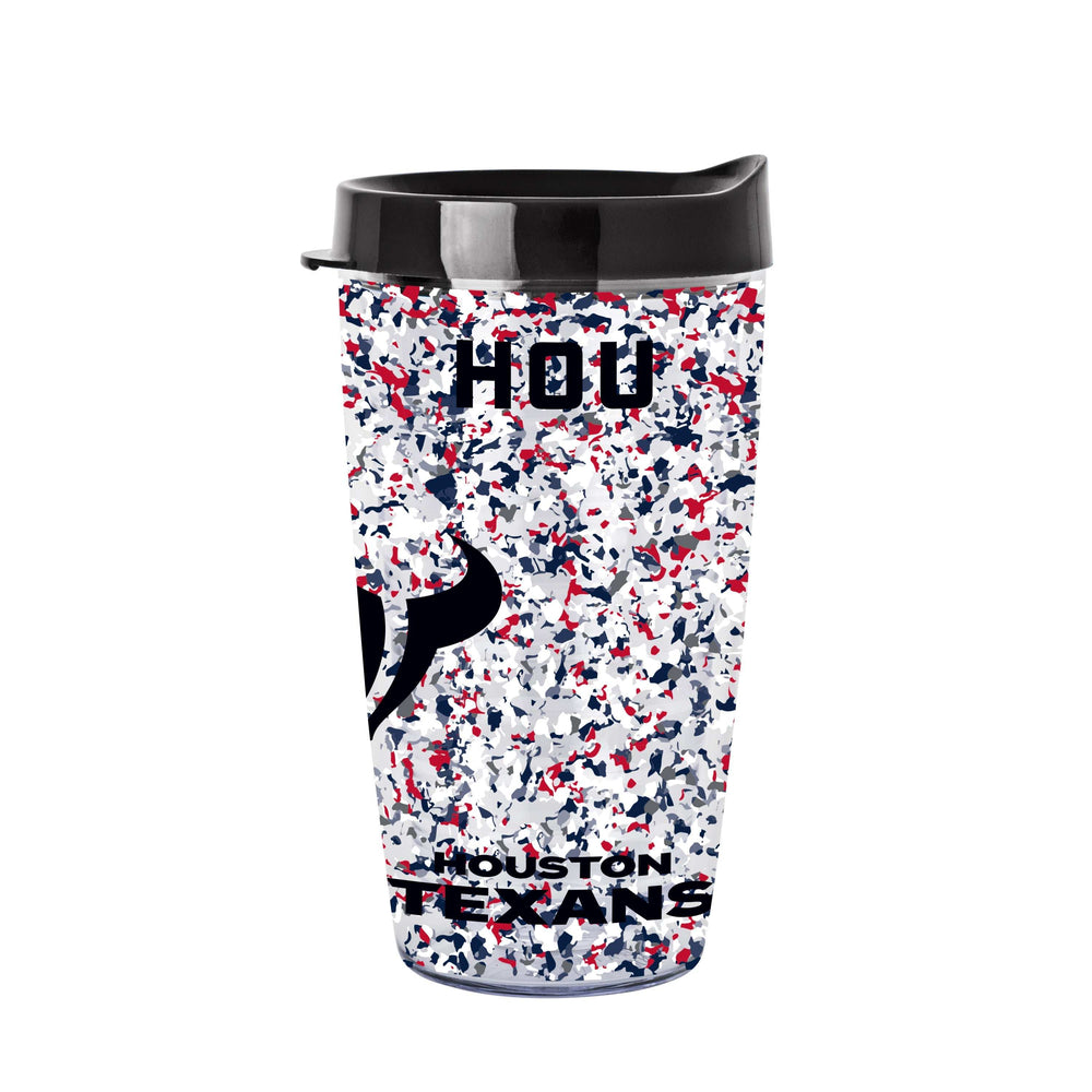 Houston Texans 16oz Terrazzo Dbl Wall Clear Tumbler - Logo Brands - Flyclothing LLC