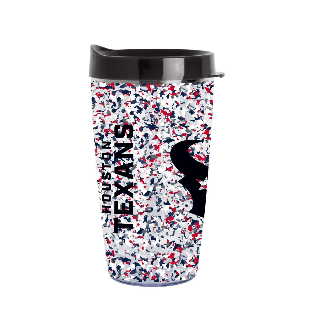 Houston Texans 16oz Terrazzo Dbl Wall Clear Tumbler - Logo Brands - Flyclothing LLC