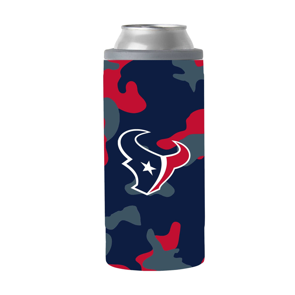 Houston Texans Camo Swagger 12oz Slim Can Coolie - Logo Brands - Flyclothing LLC