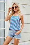 Contrast Striped Round Neck Cami - Trendsi - Flyclothing LLC