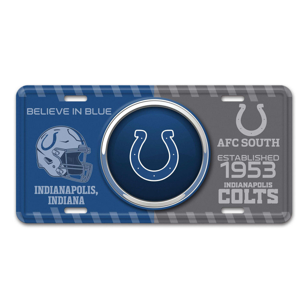 NFL - Indianapolis Colts Embossed Metal License Plate - Logo Brands - Flyclothing LLC