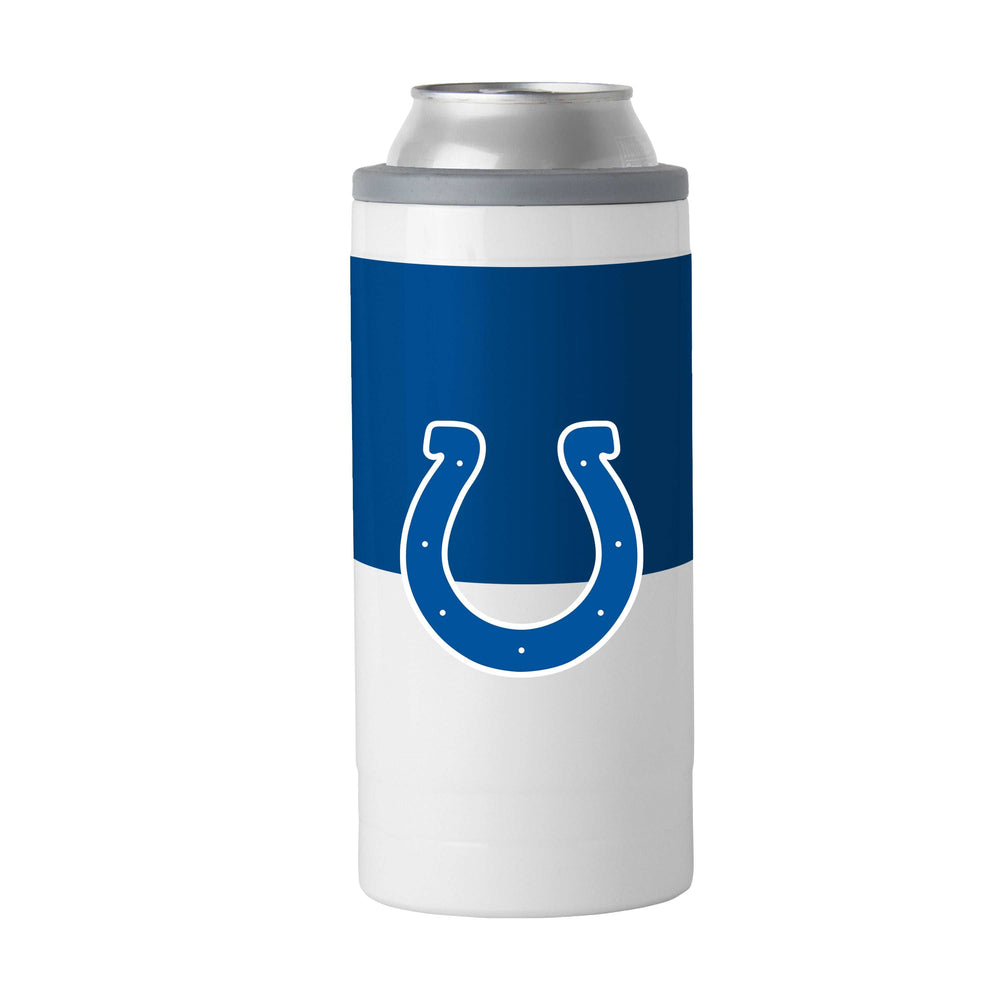 Indianapolis Colts 12oz Colorblock Slim Can Coolie - Logo Brands - Flyclothing LLC