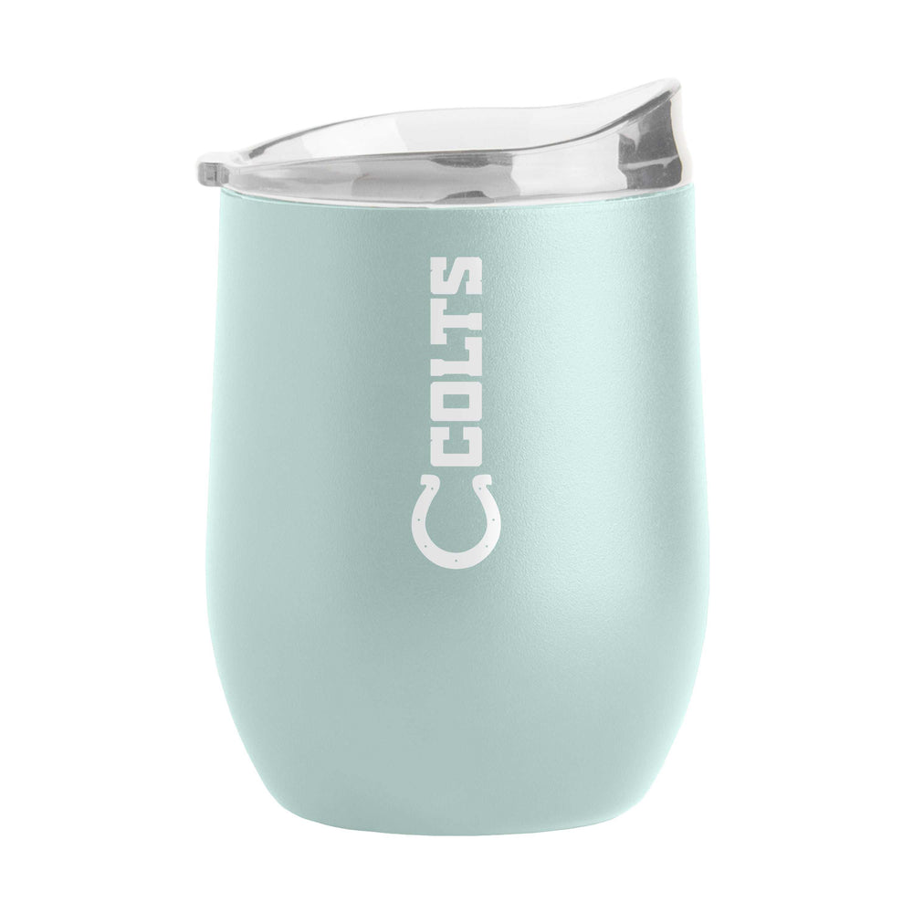 Indianapolis Colts 16oz Vertical Powder Coat Curved Beverage - Logo Brands - Flyclothing LLC