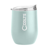 Indianapolis Colts 16oz Vertical Powder Coat Curved Beverage - Logo Brands - Flyclothing LLC
