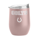 Indianapolis Colts 16oz Stencil Powder Coat Curved Beverage - Logo Brands - Flyclothing LLC