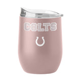 Indianapolis Colts 16oz Stencil Powder Coat Curved Beverage - Logo Brands - Flyclothing LLC