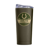 Indianapolis Colts 20oz Badge Powder Coat Tumbler - Logo Brands - Flyclothing LLC