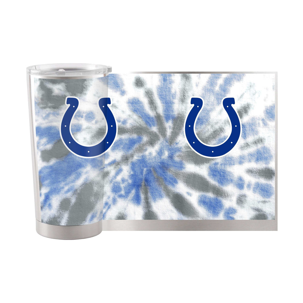 Indianapolis Colts 20oz Tie Dye Stainless Steel Tumbler - Logo Brands - Flyclothing LLC