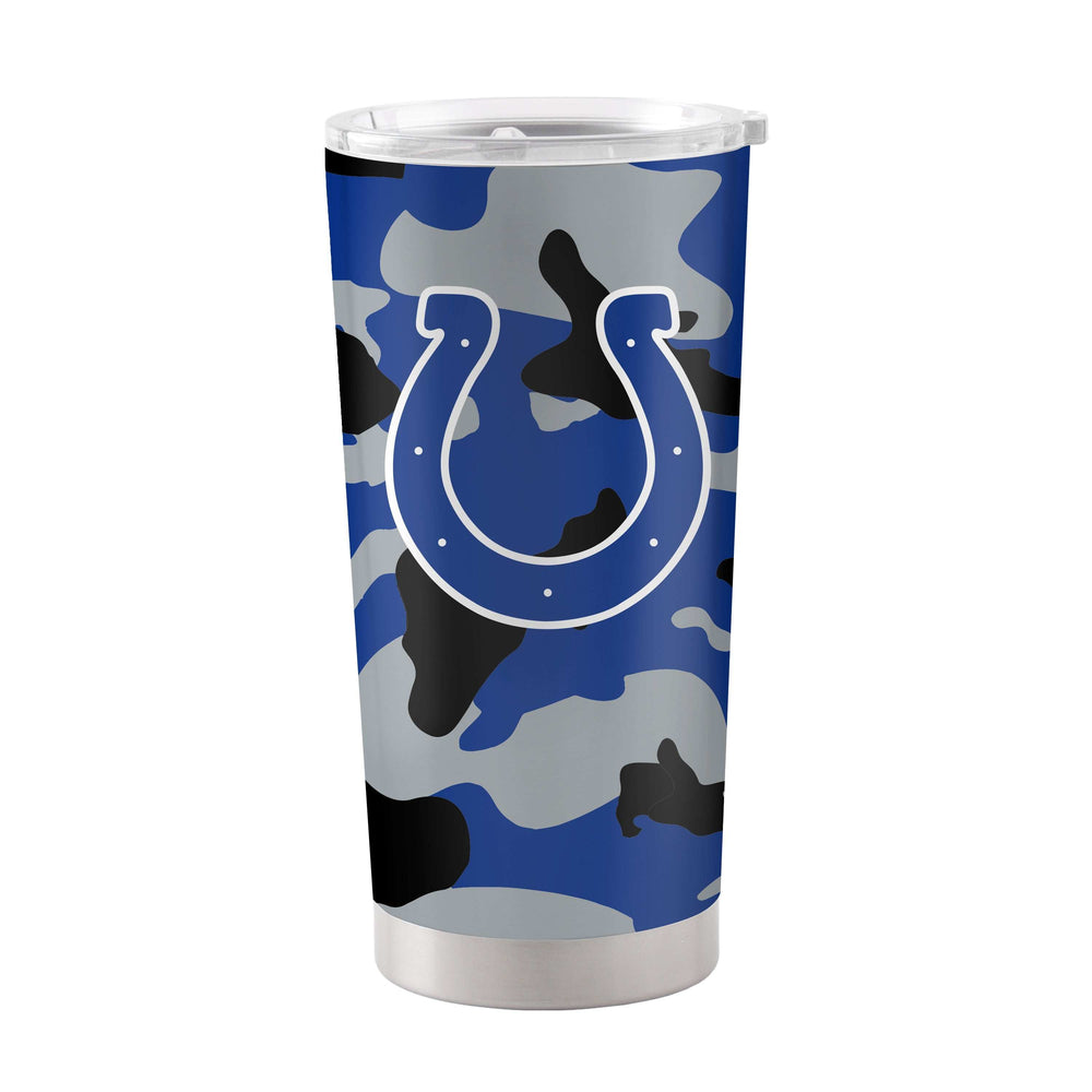 Indianapolis Colts 20oz Camo Stainless Tumbler - Logo Brands - Flyclothing LLC