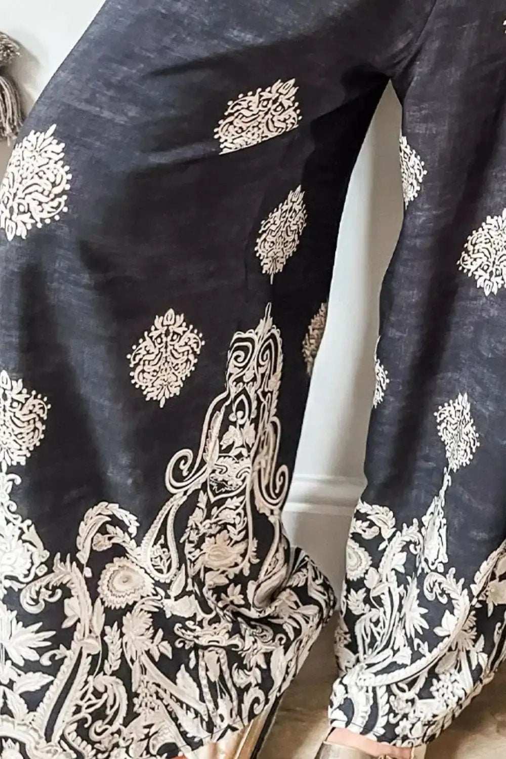 Printed Wide Leg Pants - Trendsi - Flyclothing LLC