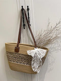 Woven Straw Shoulder Bag - Trendsi - Flyclothing LLC