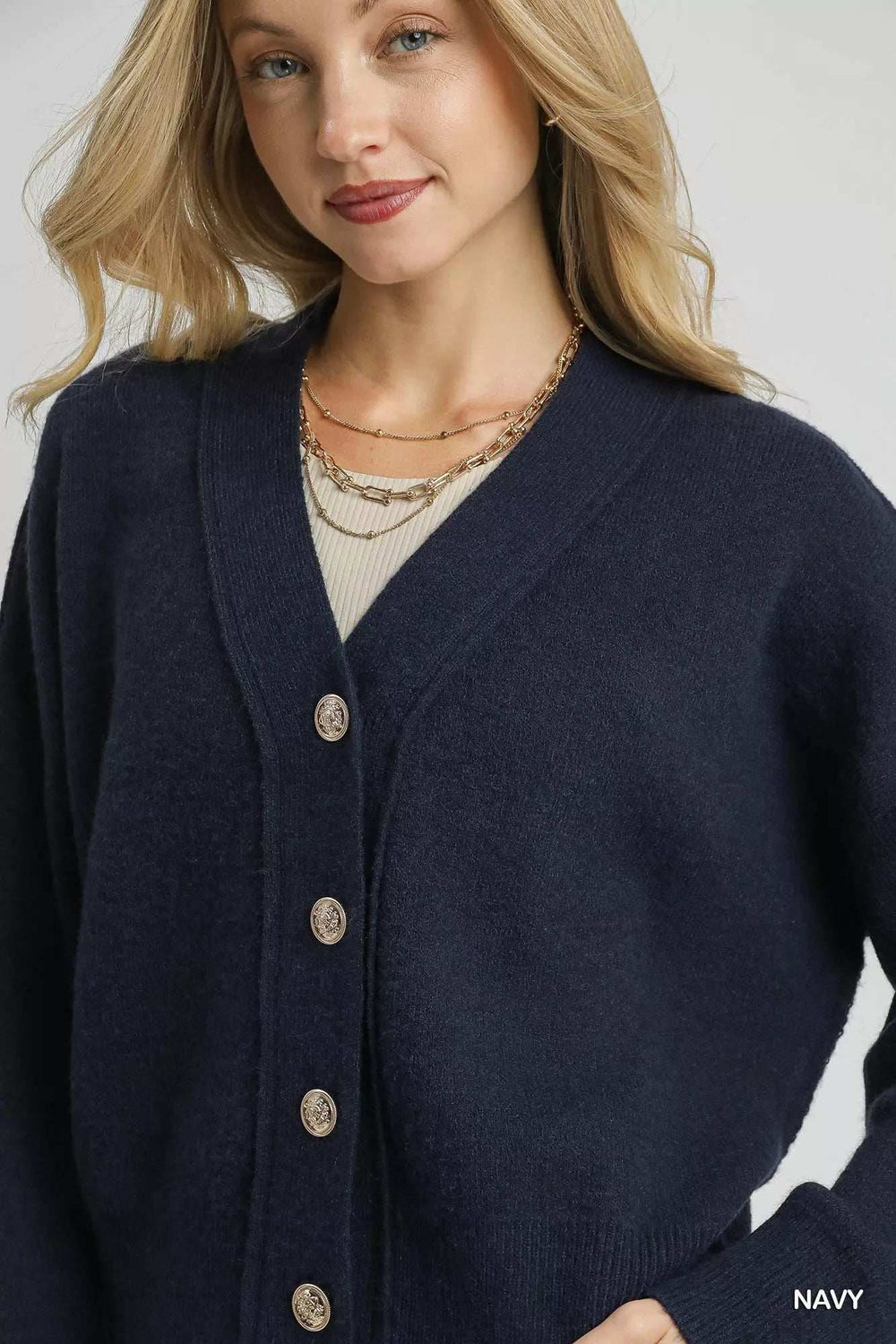 Umgee Button-Front Knit Cardigan - Trendsi - Flyclothing LLC