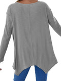 Full Size V-Neck Long Sleeve T-Shirt - Trendsi - Flyclothing LLC