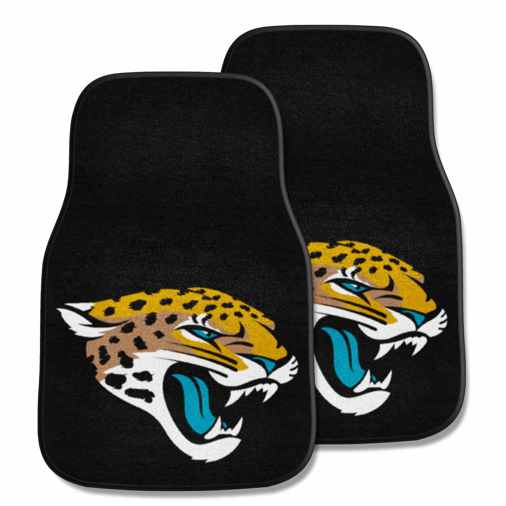 NFL - Jacksonville Jaguars 2-pc Carpet Car Mat Set - Logo Brands - Flyclothing LLC