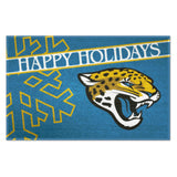 NFL - Jacksonville Jaguars Starter Mat - Happy Holidays - Logo Brands - Flyclothing LLC