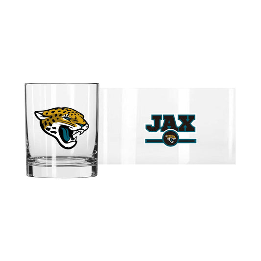 Jacksonville Jaguars 14oz Letterman Rocks Glass - Logo Brands - Flyclothing LLC