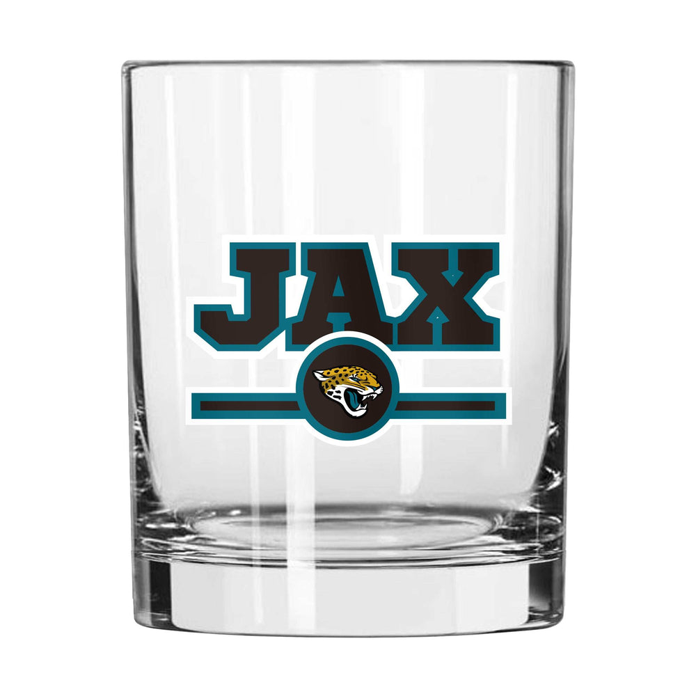 Jacksonville Jaguars 14oz Letterman Rocks Glass - Logo Brands - Flyclothing LLC