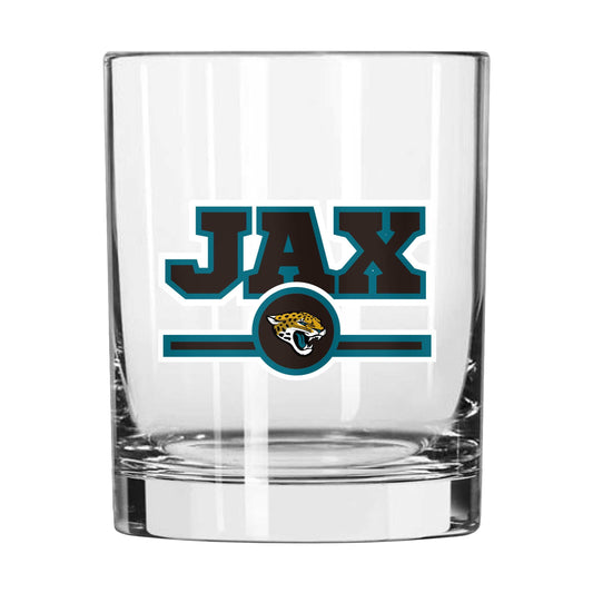 Jacksonville Jaguars 14oz Letterman Rocks Glass - Logo Brands - Flyclothing LLC